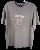 Vintage Rare Macbeth T Shirt Size L Brown Cotton Y2K - £43.52 GBP