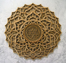 Wood Mandala, Spiritual Wall Art, Wood Art - £71.35 GBP+