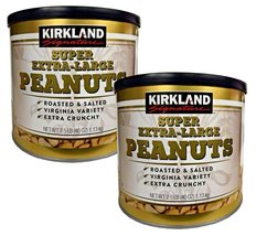 2 Packs Kirkland Signature Super Extra Large Peanuts Roasted Salted 2.5 lb - £23.28 GBP