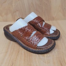 Earth Shoe Women’s Sandals Size 5.5 M Brown Leather Gelron 2000 Weave II - $25.87
