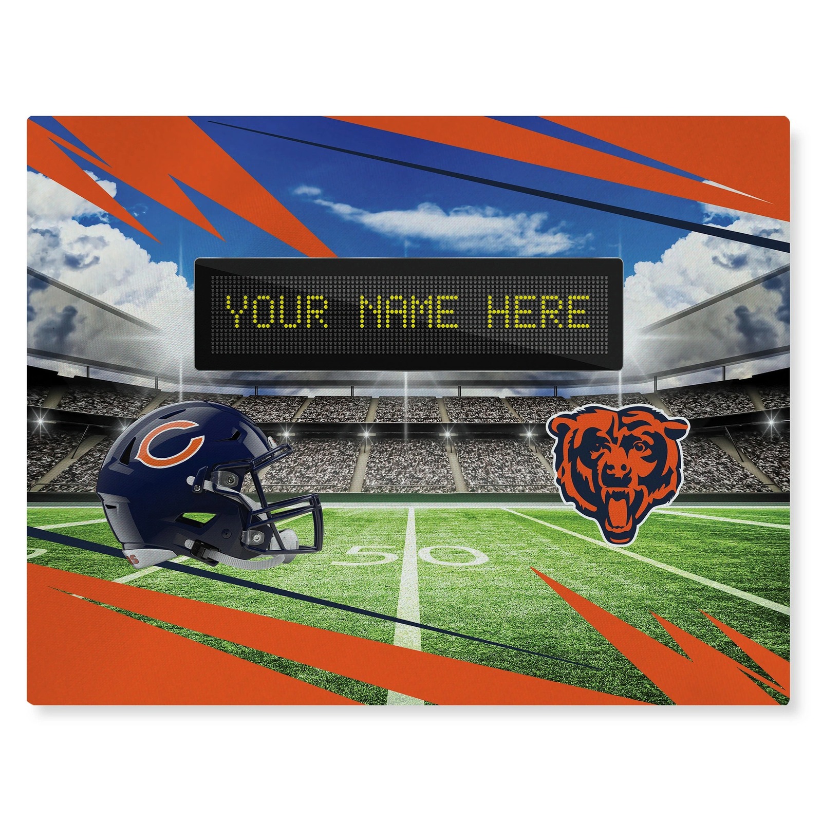 Official NFL Chicago Bears Personalized 62&quot; x 84&quot; Washable Rug - $199.99