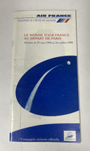 Air France Timetable Schedule Maps 1998 - $19.75