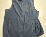 Croft &amp; Barrow Fleece Full Zip Vest Stand Up Collar Men’s XL Blue - £15.43 GBP