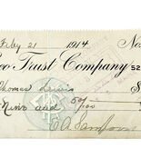 1914 Kineo Trust Company Bank Check E.A. Sampson Dover Maine Signed 6132... - €17,16 EUR