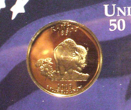2005-S 25 Cent Proof State Quarter - Kansas - George Washington - $7.95