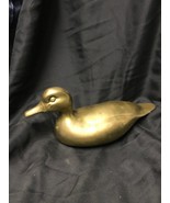 Brass Duck Statute Paperweight Vintage Kg D3 - $33.56 CAD