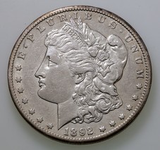 1892-CC Argento Morgan Dollaro IN Extra Sottile XF Condizioni, Luce Grigio Color - $789.96