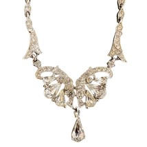 Bogoff Designer Silver Tone Rhinestone Fine Costume Signed Jewelry Piece... - £25.32 GBP