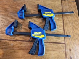 Irwin Tool Pack Of 2 Quick Grip Mini One-Handed 6&quot; Bar Clamp Woodworking Hobby - £13.03 GBP
