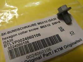 New OEM NOS KTM HH Collar Screw M6x10 TX30 0024060106 Fits Many KTM Moto... - £1.56 GBP