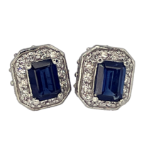 nO HEAT Sapphire Diamond Earrings 14K Gold w. Gem Report,  Offer welcome! - £3,301.86 GBP