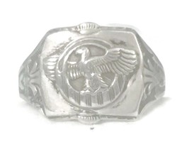 Eagle Ring or Band Vintage Sterling Silver Size 11.50 Men - £85.15 GBP