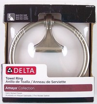 NIB NEW Delta Towel Ring, Amaya Collection, Satin Nickel Finish, AMA46-SN - $16.99