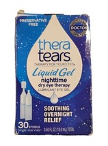 Thera Tears Liquid Gel Nighttime Eye Therapy 30 Vials 1% carboxymethylce... - £10.16 GBP