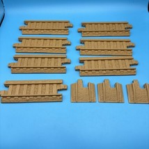 Fisher Price Geotrax 7 inch Straight Train Track Tan Brown Replacement Lot - £12.61 GBP