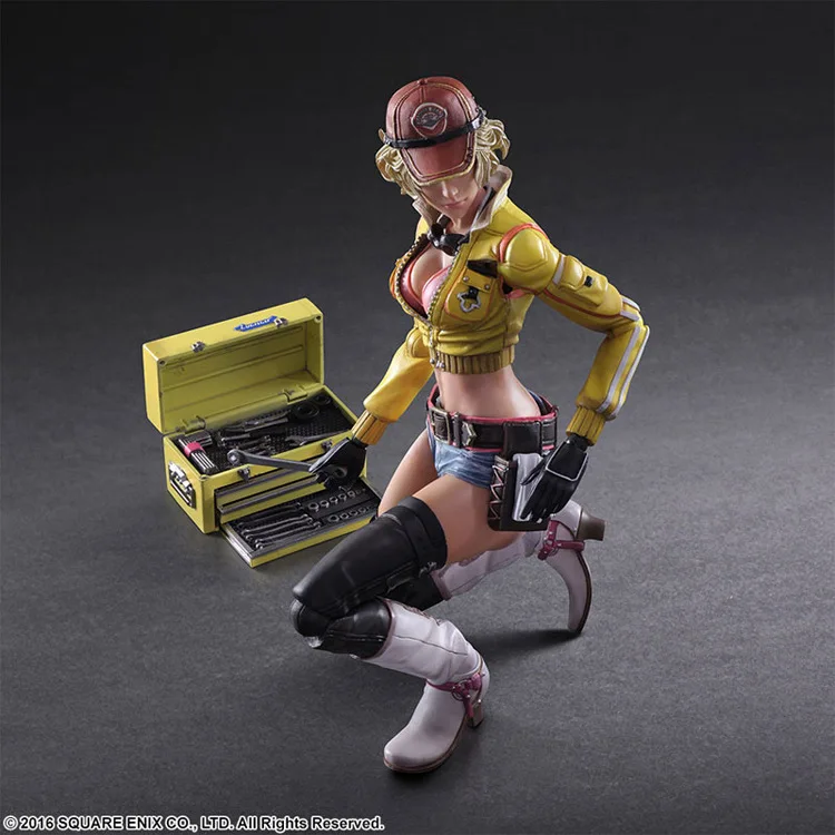PLAY ARTS 27cm Final Fantasy XV Sexy Girl Cindy Aurum Action Figure Model Toys - £47.58 GBP+