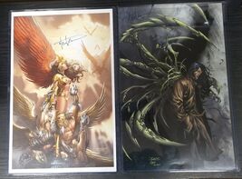 Lot of TWO Tyler Kirkham 11x17 SIGNED Prints The Goddess &amp; The Darkness - $59.99