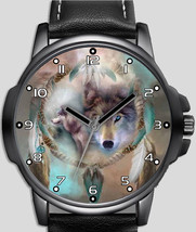 Wolf Tribal Red Indian Art Stylish Rare Quality Wrist Watch - $54.00