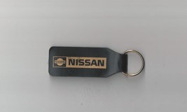 Vintage NISSAN Car Retro Rectangular Logo Faux Leather Keychain  Key Chain  - £11.76 GBP