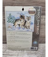 Counted cross stitch kits Dimensions A Pair of Wolves 7x5 inches - £6.75 GBP