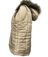 Liz Claiborne Tan Puffer Vest with Removable Hood, Women&#39;s Size S - $16.93 CAD
