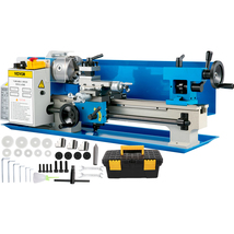 VEVOR Compact Metal Lathe 7"x14", Adjustable Speed 0-2500 RPM, 4" 3-jaw ... - $438.99