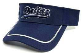 Dallas City Navy Blue Embroidered Hat Cap Golf Sun Visor Adult Men&#39;s Adj... - $8.49