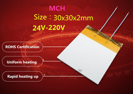 1Pc Square 30x30mm Size MCH Ceramic Heater Resistive Heating Element, 2mm Thick - £10.88 GBP+