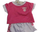 Build A Bear Workshop Pink &amp; White Soccer Outfit - $17.81