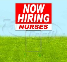 Now Hiring Nurses 18x24 Yard Sign With Stake Corrugated Bandit Usa Business - £20.62 GBP+