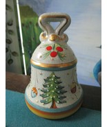 HAND ETCH CHRISTMAS  VENETO FAIR ITALY BELL 5&quot;  - $55.43
