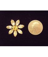 Bright &amp; Sparkling Vintage DAISY PIN /BROOCH~Patented 1937~USEFUL SIZE~*... - £23.22 GBP