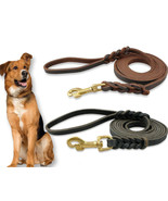 Genuine Leather Dog Leash 4 ft, Heavy Strong Dog Walking Training Lead B... - €19,73 EUR