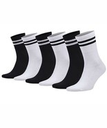 Men’s Athletic Crew Socks 6 Pack – Thin Striped Cotton Moisture Wicking ... - $21.81 CAD