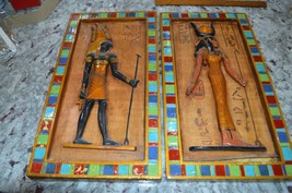 Pair of matching wall hangings of ancient Egyptian themes - $37.00