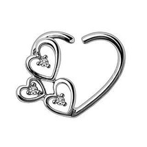 316L Stainless Steel Love in the Air Heart Cartilage Earring - £14.34 GBP