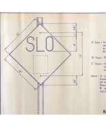 1979 Railroad Bangor Aroostook Slow Speed Sign Blueprint K25 Trains DWDD12 - $3,079.88 MXN