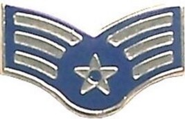 AIR FORCE USAF E-4 SENIOR  AIRMAN STAR RANK  LAPEL  PIN - $18.99