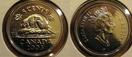 2003 P Canada 5 Cent Beaver Nickel Proof Like Old Effigy - £2.32 GBP