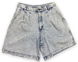 Vtg Greatland Apparel Acid Washed Denim Shorts Pleated Front Mom Jeans S... - £12.78 GBP