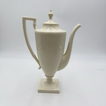 Rare Lenox USA Colonial White Coffee Pot &amp; Lid Porcelain 10.5” Green Mar... - $252.00