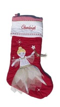 Pottery Barn Kids Quilted Fairy Christmas Stocking Monogrammed CHARLEIGH - $24.63