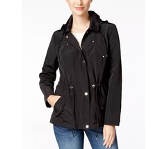 Charter Club Womens Plus 3X Black Water Resistant Hooded Anorak Jacket N... - $53.89