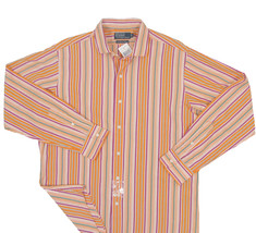 NEW Vintage $145 Polo Ralph Lauren Estate Sport Shirt! 2X Orange Stripe ... - $49.99