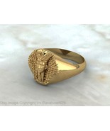 Ancient Egypt Tutankhamun Design High Quality Yellow Brass Signet Men Ring - $75.46 CAD