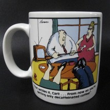 Far Side Mug Funny Cartoon From Now On Only Decaf Carl Coffee Cup 1980 - £15.25 GBP