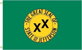 STATE OF JEFFERSON Flag 3 X 5 Feet U.S.A 3&#39; X 5&#39; 100D FABRIC - $11.99