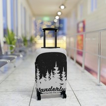 Adventure-Ready Luggage Cover: Wanderlust Pine Forest Design in Black an... - $28.84+