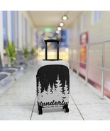 Adventure-Ready Luggage Cover: Wanderlust Pine Forest Design in Black an... - £22.58 GBP+