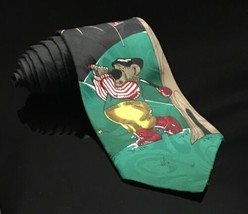 Mens Novelty Neck Tie Teddy Bear Golf Hole-In-One Hallmark Mmg Corp - £10.82 GBP